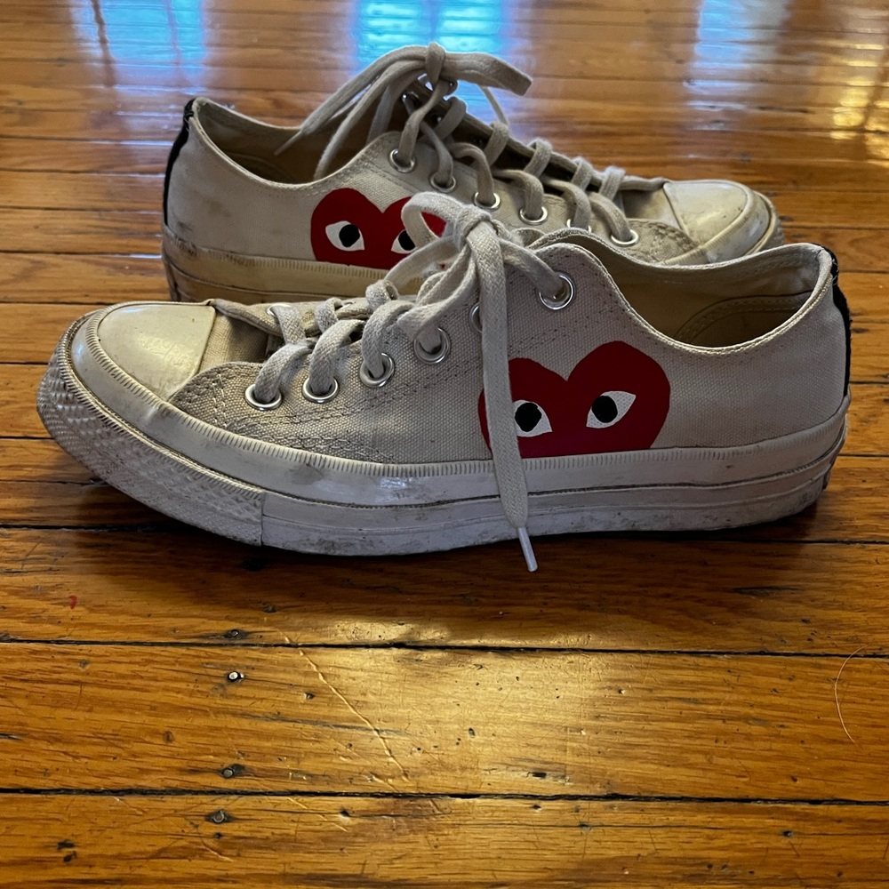 Very good used Converse Play Comme des Garçons white size mens 5